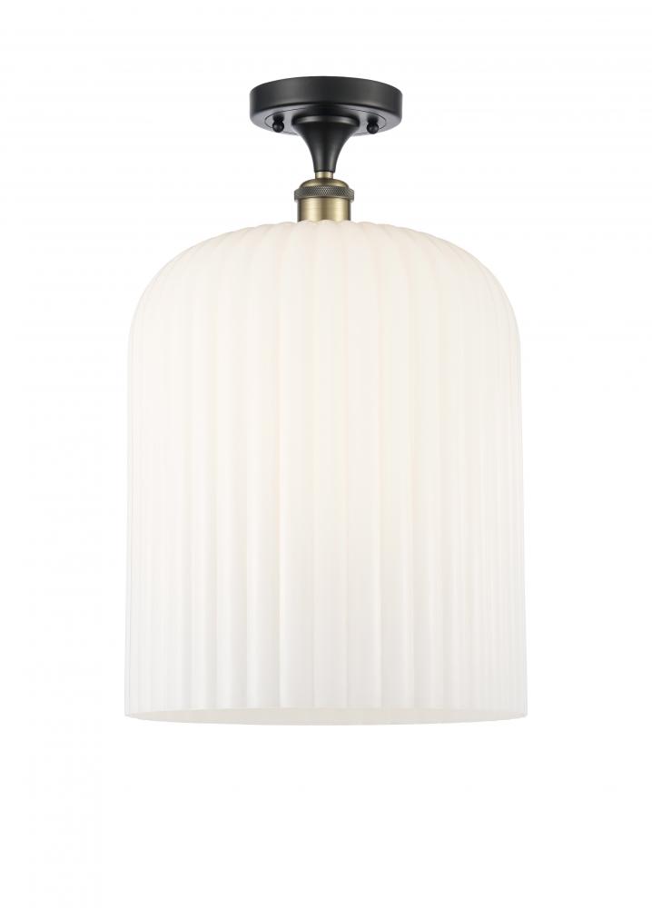 Bridal Veil - 1 Light - 5 inch - Black Antique Brass - Semi-Flush Mount