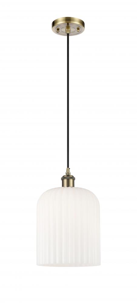 Bridal Veil - 1 Light - 5 inch - Antique Brass - Cord hung - Mini Pendant