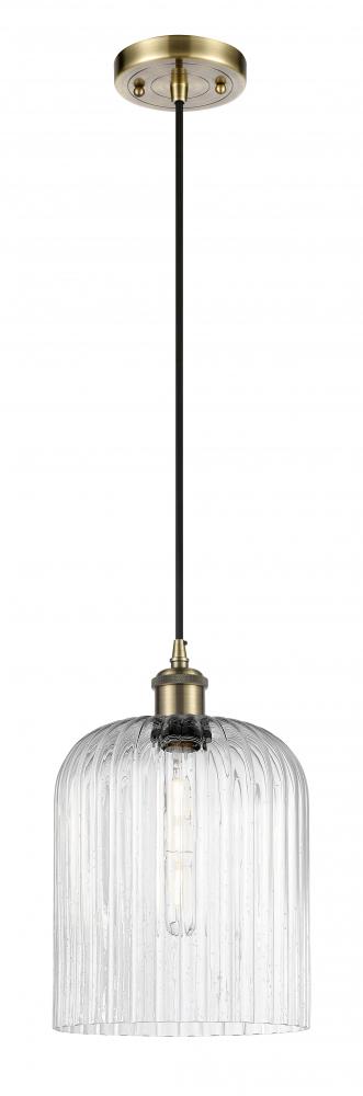 Bridal Veil - 1 Light - 5 inch - Antique Brass - Cord hung - Mini Pendant