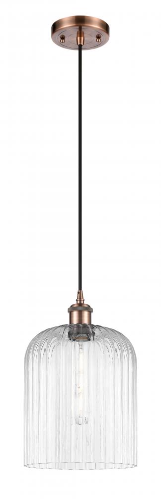 Bridal Veil - 1 Light - 5 inch - Antique Copper - Cord hung - Mini Pendant