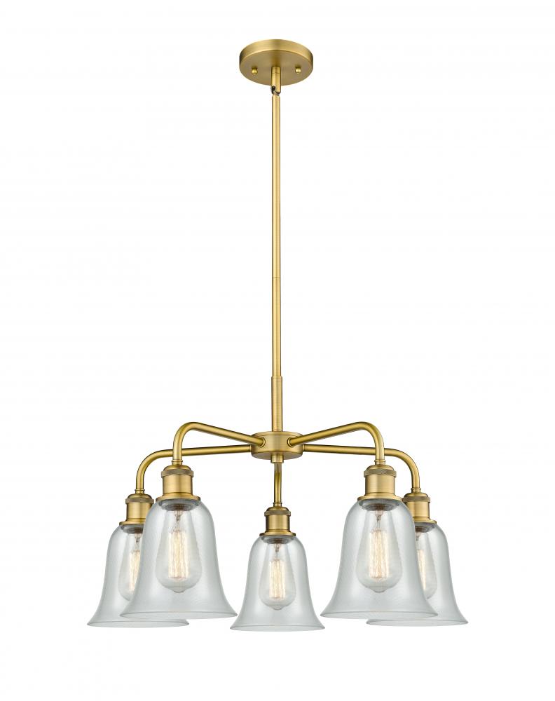 Hanover - 5 Light - 24 inch - Brushed Brass - Chandelier