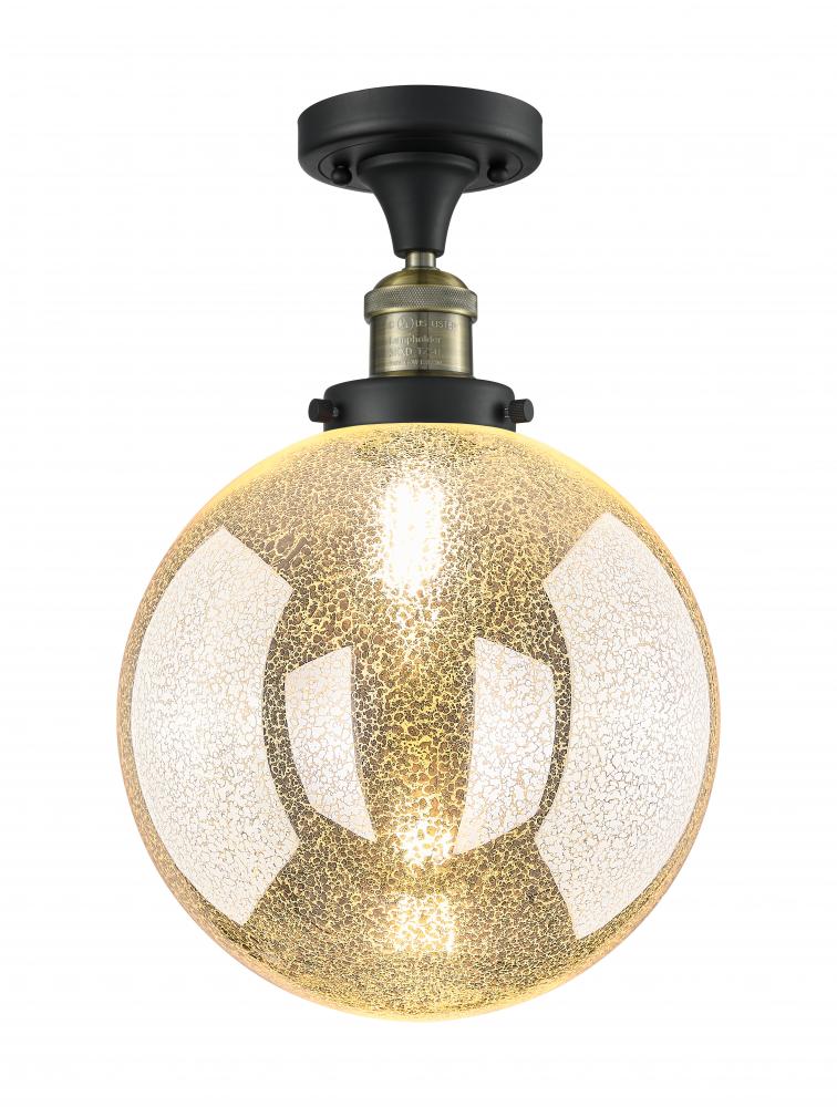 Beacon - 1 Light - 10 inch - Black Antique Brass - Semi-Flush Mount