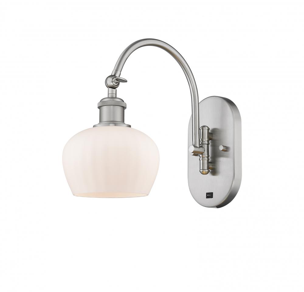 Fenton - 1 Light - 7 inch - Brushed Satin Nickel - Adjustable Swing Arm