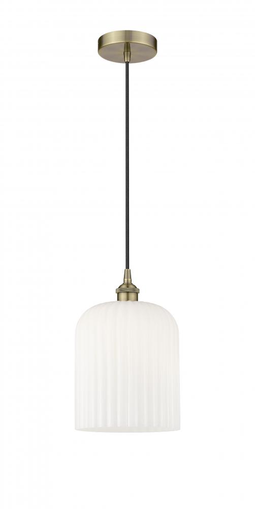 Bridal Veil - 1 Light - 5 inch - Antique Brass - Cord hung - Mini Pendant