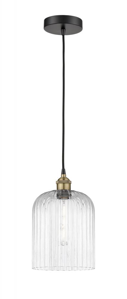 Bridal Veil - 1 Light - 5 inch - Black Antique Brass - Cord hung - Mini Pendant