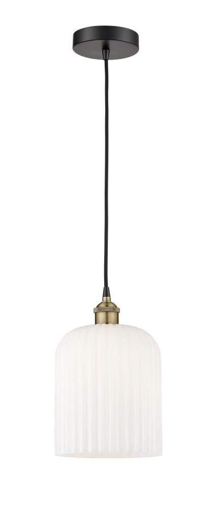Bridal Veil - 1 Light - 5 inch - Black Antique Brass - Cord hung - Mini Pendant