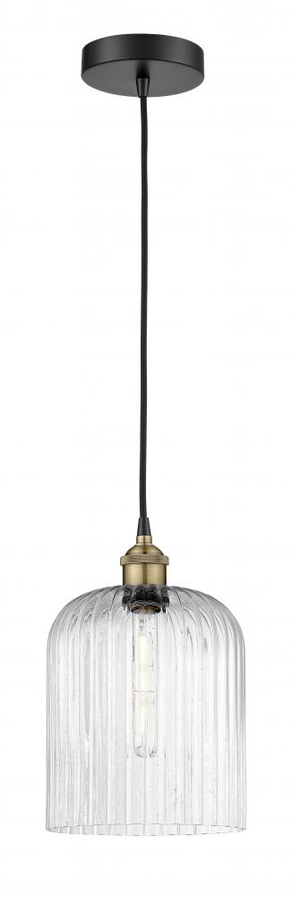 Bridal Veil - 1 Light - 5 inch - Black Antique Brass - Cord hung - Mini Pendant