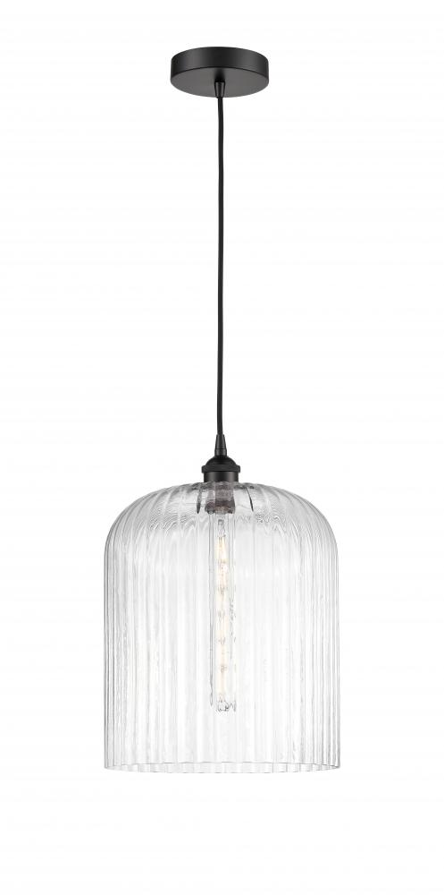 Bridal Veil - 1 Light - 5 inch - Matte Black - Cord hung - Mini Pendant