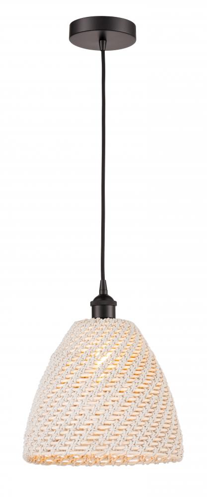 Bristol Natural - 1 Light - 6 inch - Oil Rubbed Bronze - Cord hung - Mini Pendant