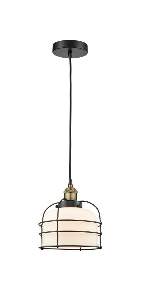 Bell Cage - 1 Light - 9 inch - Antique Brass - Mini Pendant