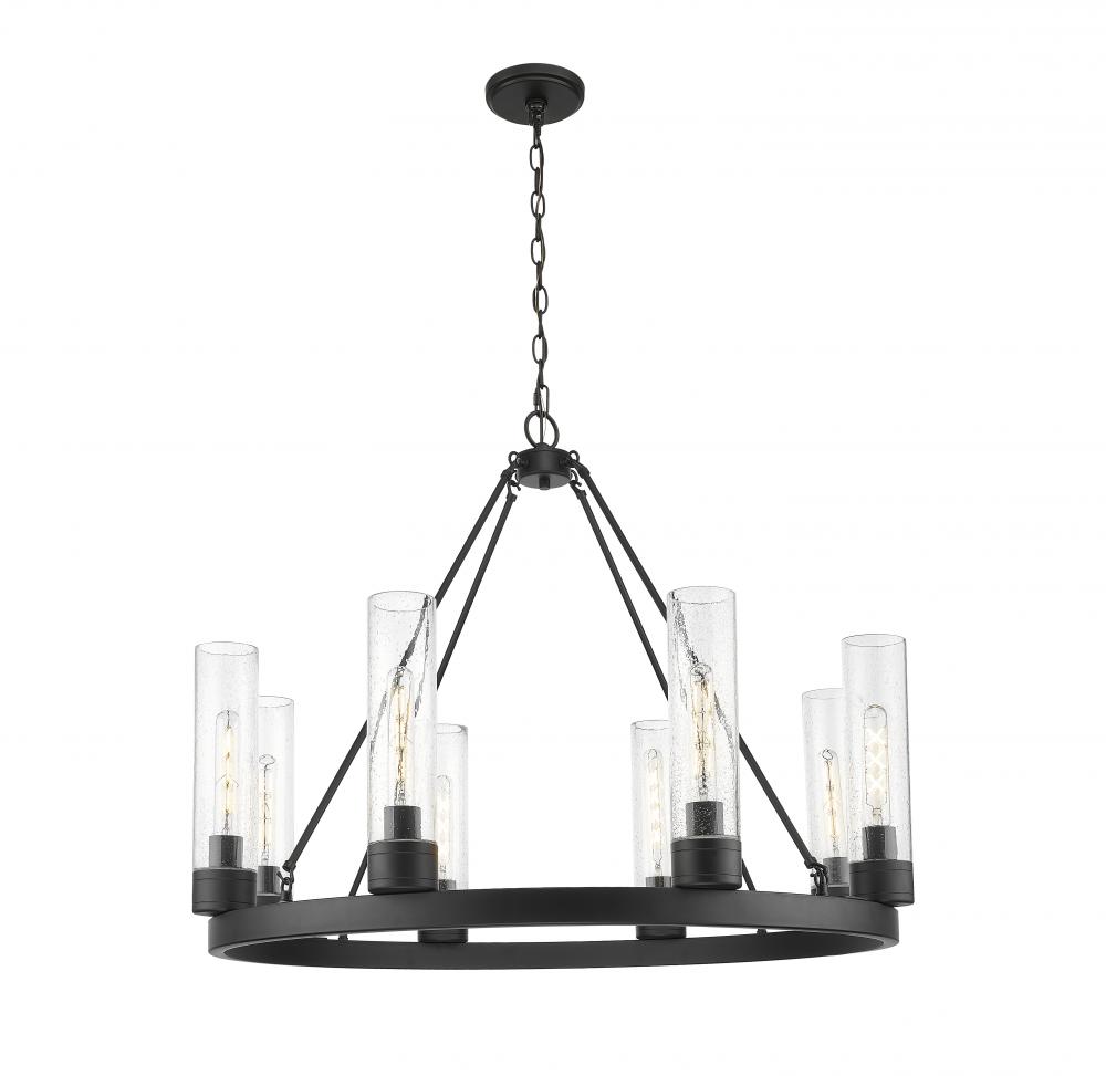 Boreas - 6 Light - 36 inch - Matte Black - Chandelier