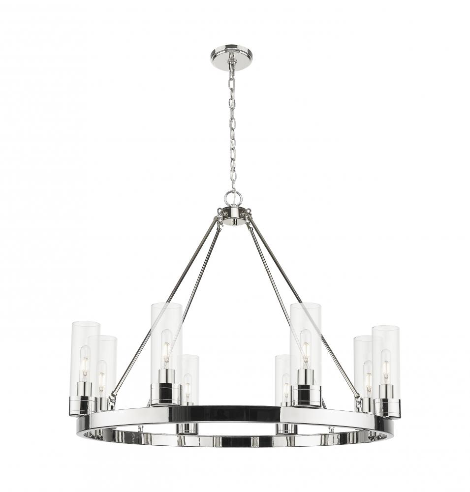 Boreas - 6 Light - 36 inch - Polished Nickel - Chandelier