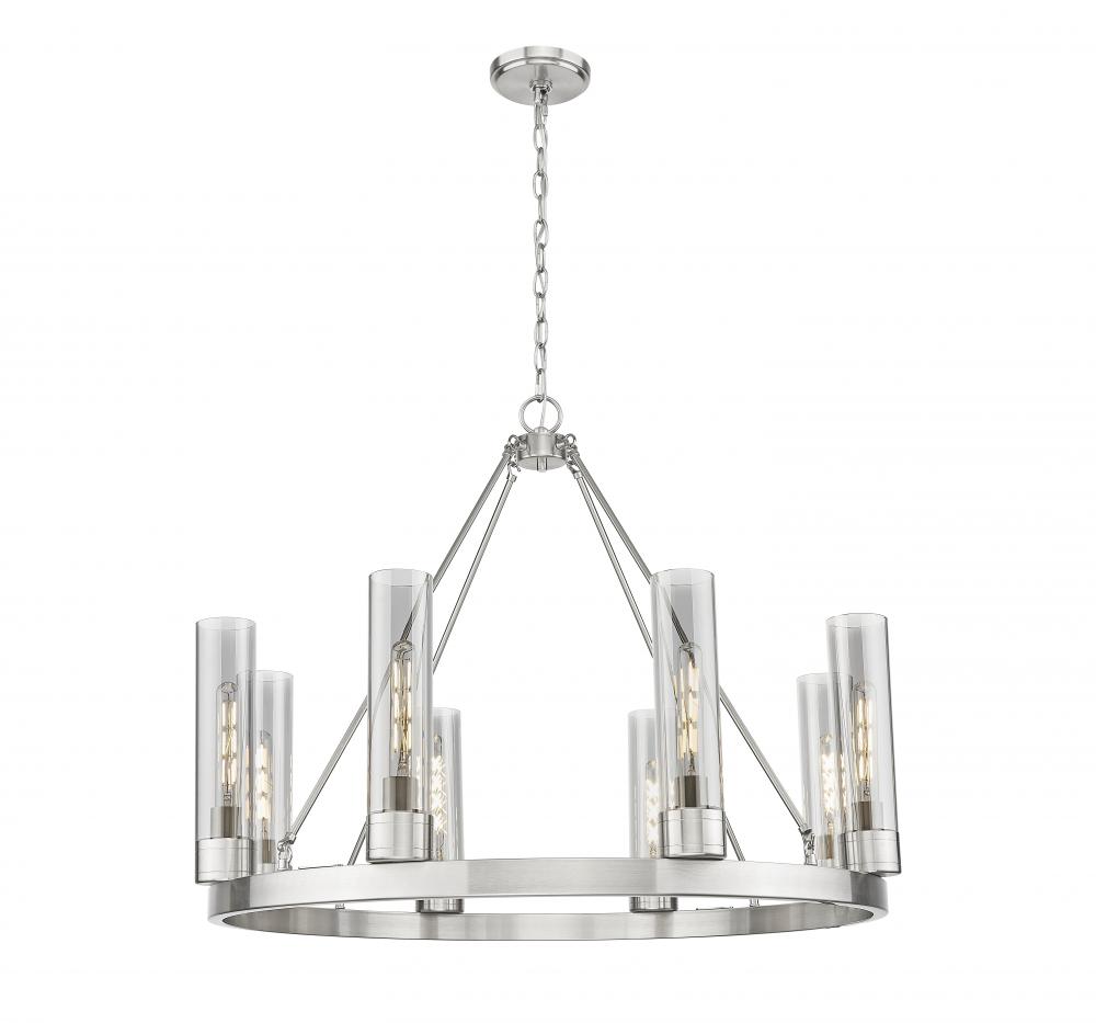 Boreas - 6 Light - 36 inch - Satin Nickel - Chandelier