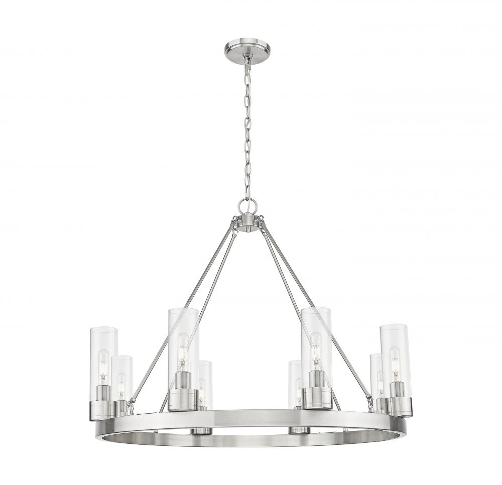 Boreas - 6 Light - 36 inch - Satin Nickel - Chandelier