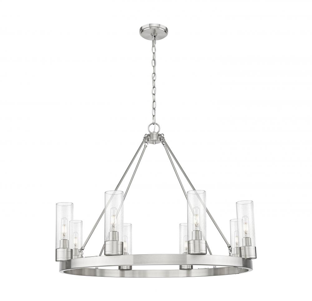 Boreas - 6 Light - 36 inch - Satin Nickel - Chandelier