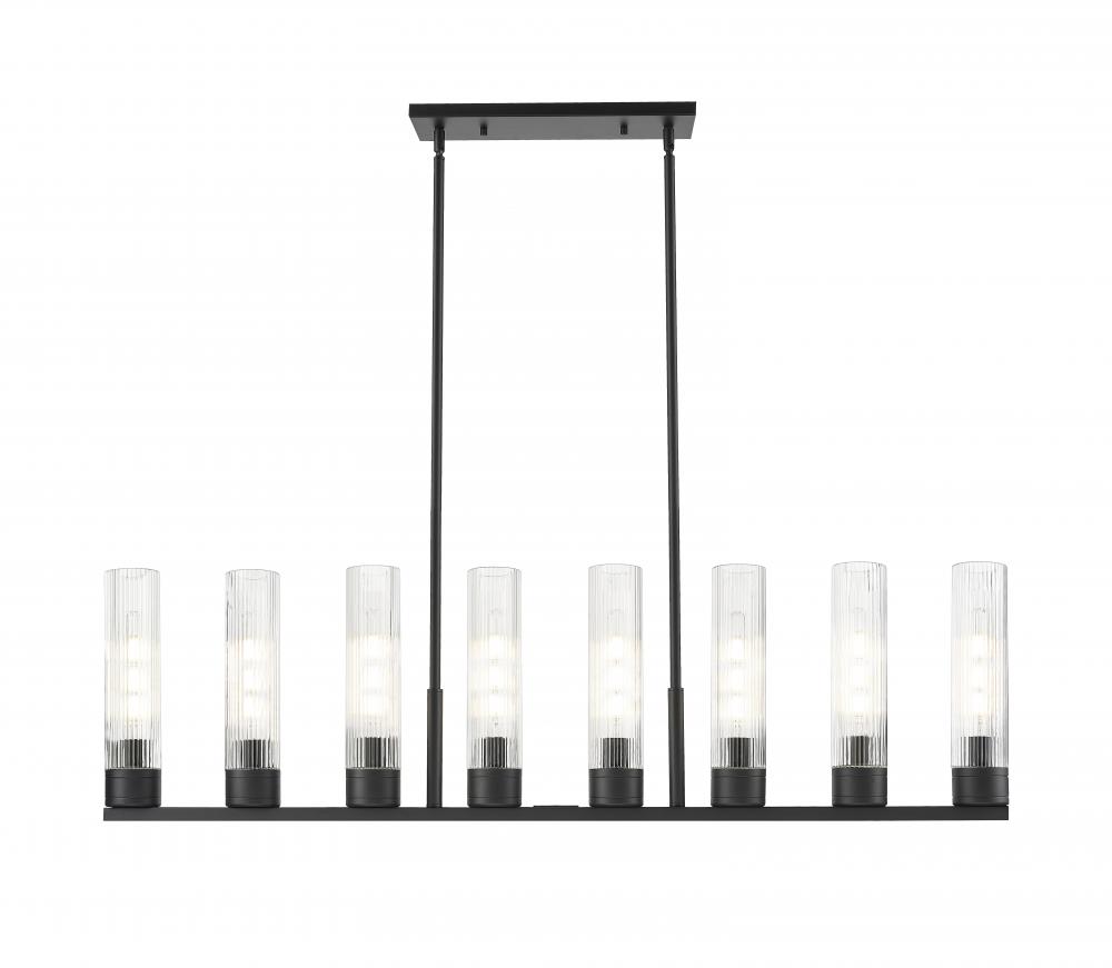 Boreas - 6 Light - 48 inch - Matte Black - Linear Pendant