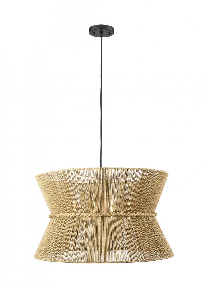Coventry - 4 Light - 28 inch - Natural Coventry Rope - Cord hung - Pendant