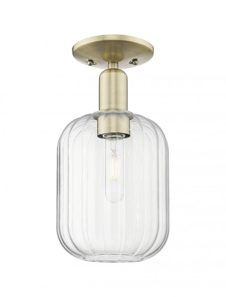 Preston - 1 Light - 6 inch - Antique Brass - Semi-Flush Mount