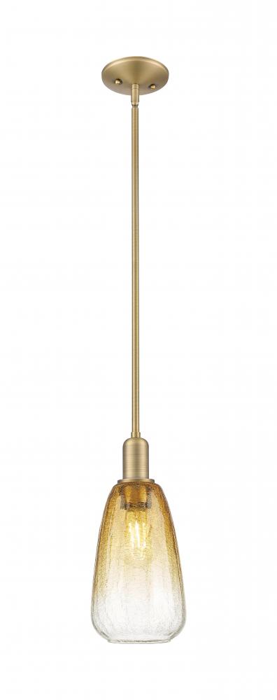 Brookhaven Almond - 1 Light - 6 inch - Black Antique Brass - Mini Pendant