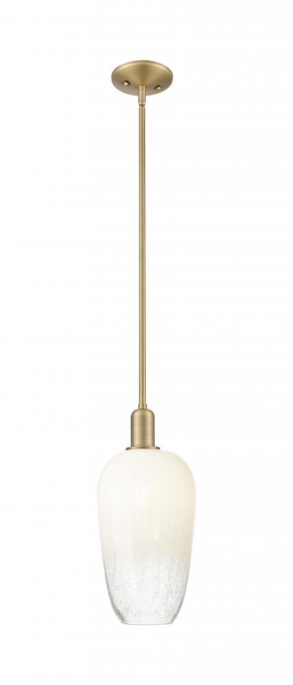 Brookhaven Flute - 1 Light - 6 inch - Brushed Brass - Mini Pendant