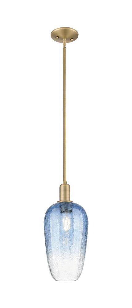 Brookhaven Flute - 1 Light - 6 inch - Brushed Brass - Mini Pendant