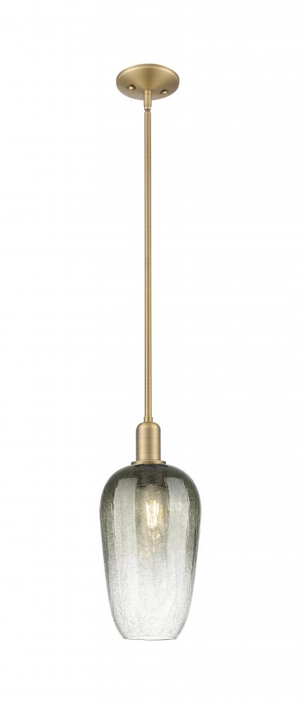Brookhaven Flute - 1 Light - 6 inch - Brushed Brass - Mini Pendant