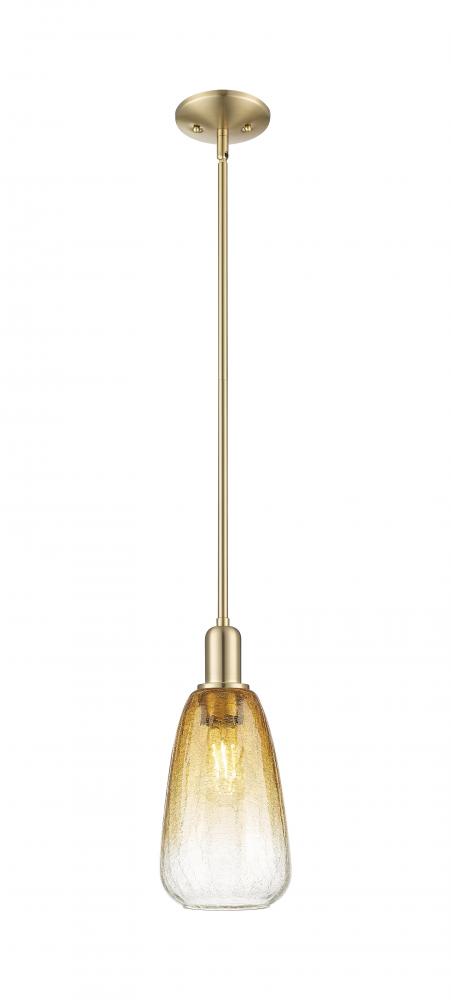 Brookhaven Almond - 1 Light - 6 inch - Champagne Bronze - Mini Pendant