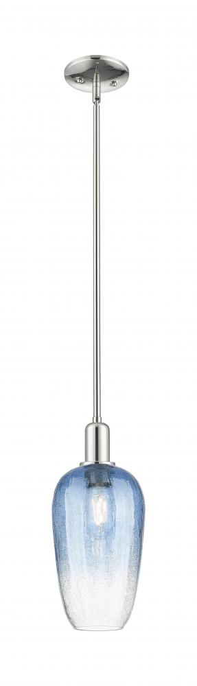 Brookhaven Flute - 1 Light - 6 inch - Polished Nickel - Mini Pendant