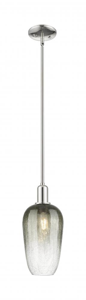 Brookhaven Flute - 1 Light - 6 inch - Polished Nickel - Mini Pendant