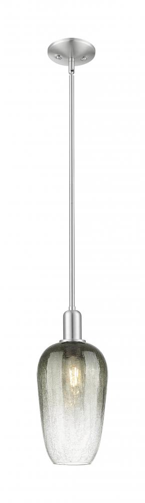 Brookhaven Flute - 1 Light - 6 inch - Brushed Satin Nickel - Mini Pendant