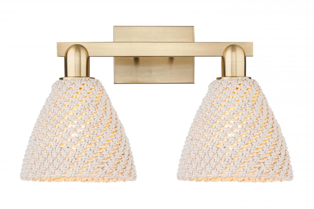 Bristol Natural - 2 Light - 16 inch - Brushed Champagne Bronze - Bath Vanity Light