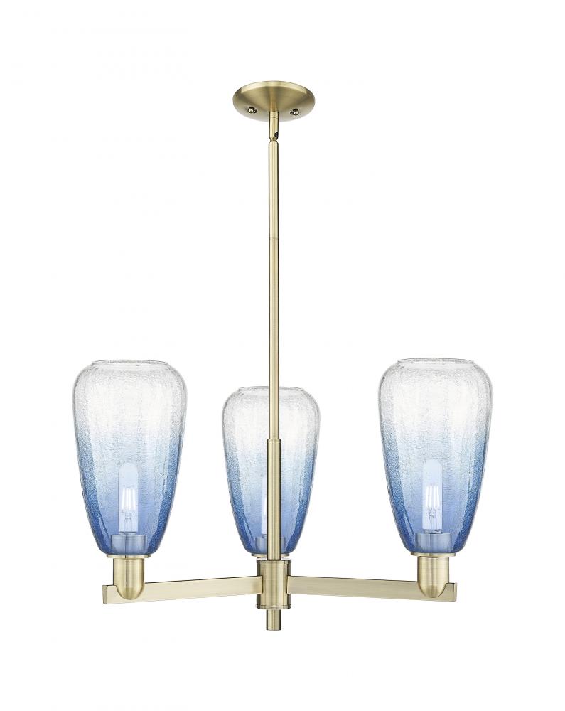 Brookhaven Almond - 3 Light - 18 inch - Antique Brass - Flush Mount