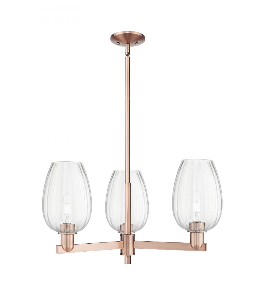 Preston - 3 Light - 18 inch - Antique Copper - Flush Mount