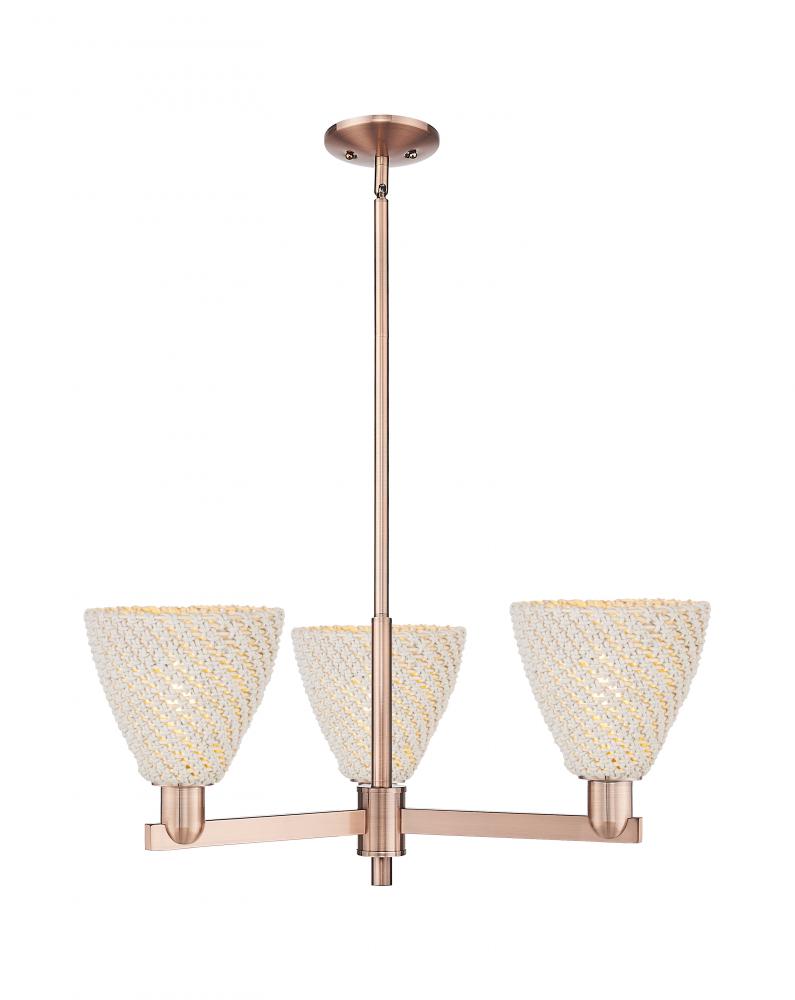 Bristol Natural - 3 Light - 18 inch - Antique Copper - Flush Mount