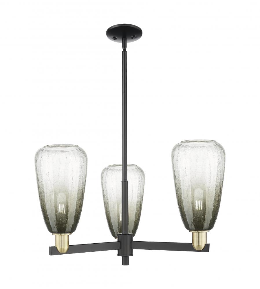 Brookhaven Almond - 3 Light - 18 inch - Black Antique Brass - Flush Mount