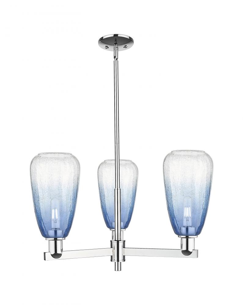 Brookhaven Almond - 3 Light - 18 inch - Polished Chrome - Flush Mount