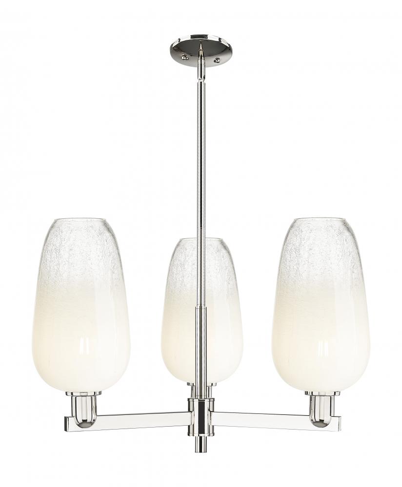 Brookhaven Flute - 3 Light - 18 inch - Polished Nickel - Flush Mount