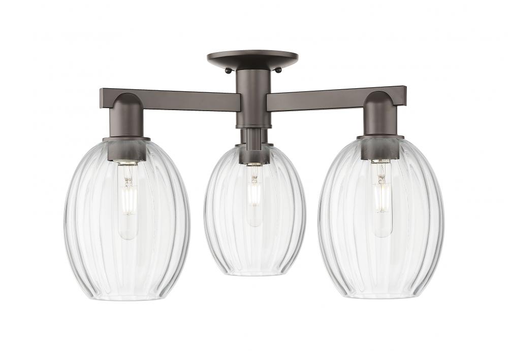 Preston - 3 Light - 6 inch - Oil Rubbed Bronze - Semi-Flush Mount