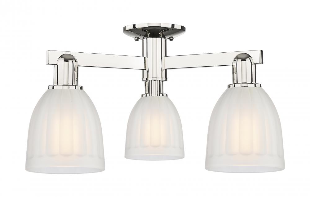Brookfield - 3 Light - 23 inch - Champagne Bronze - Semi-Flush Mount