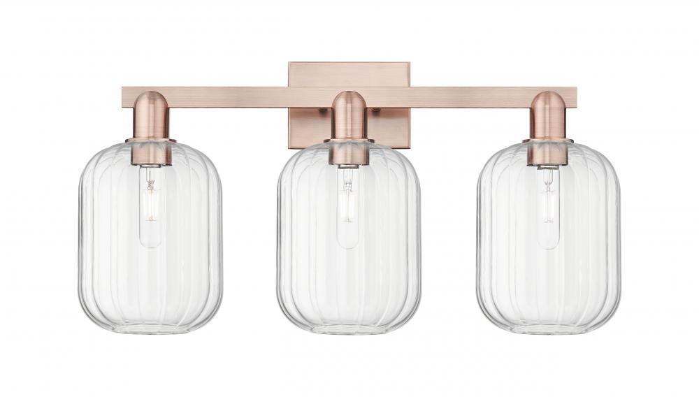 Preston - 3 Light - 26 inch - Antique Copper - Bath Vanity Light