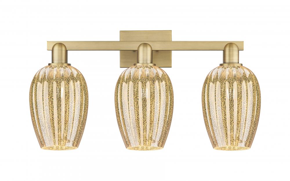 Preston - 3 Light - 26 inch - Brushed Brass - Bath Vanity Light