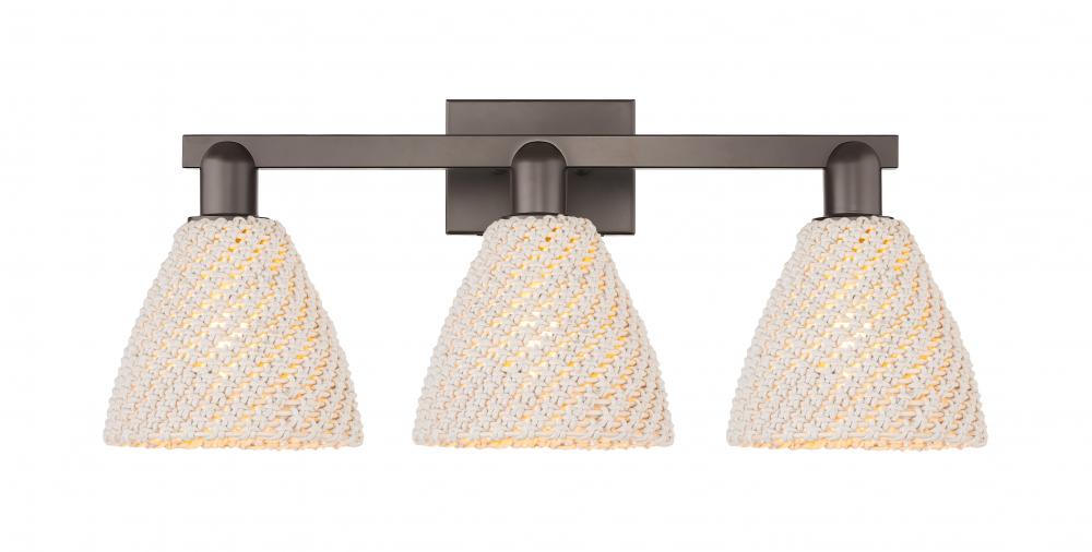 Bristol Natural - 3 Light - 26 inch - Oil Rubbed Bronze - Bath Vanity Light