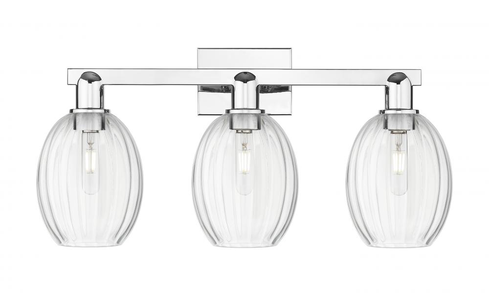 Preston - 3 Light - 26 inch - Polished Chrome - Bath Vanity Light