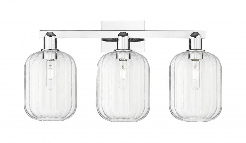 Preston - 3 Light - 26 inch - Polished Chrome - Bath Vanity Light