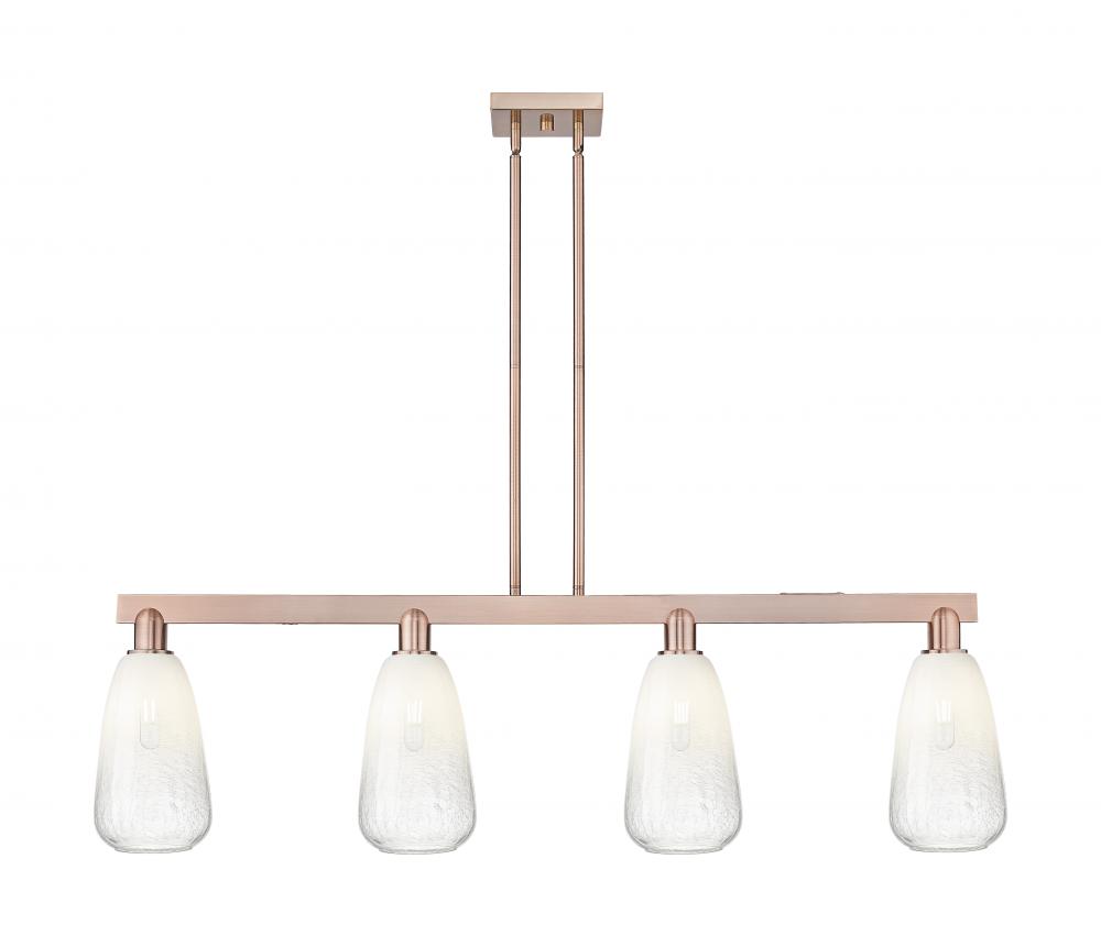 Brookhaven Almond - 4 Light - 48 inch - Antique Copper - Cord hung - Island Light