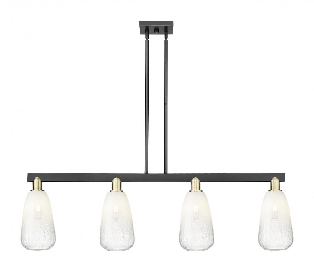 Brookhaven Almond - 4 Light - 48 inch - Black Antique Brass - Cord hung - Island Light