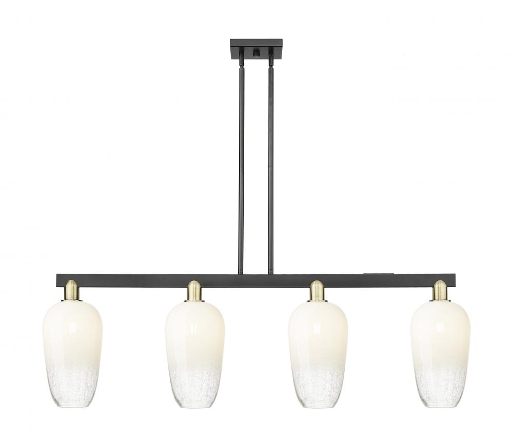 Brookhaven Flute - 4 Light - 48 inch - Black Antique Brass - Cord hung - Island Light