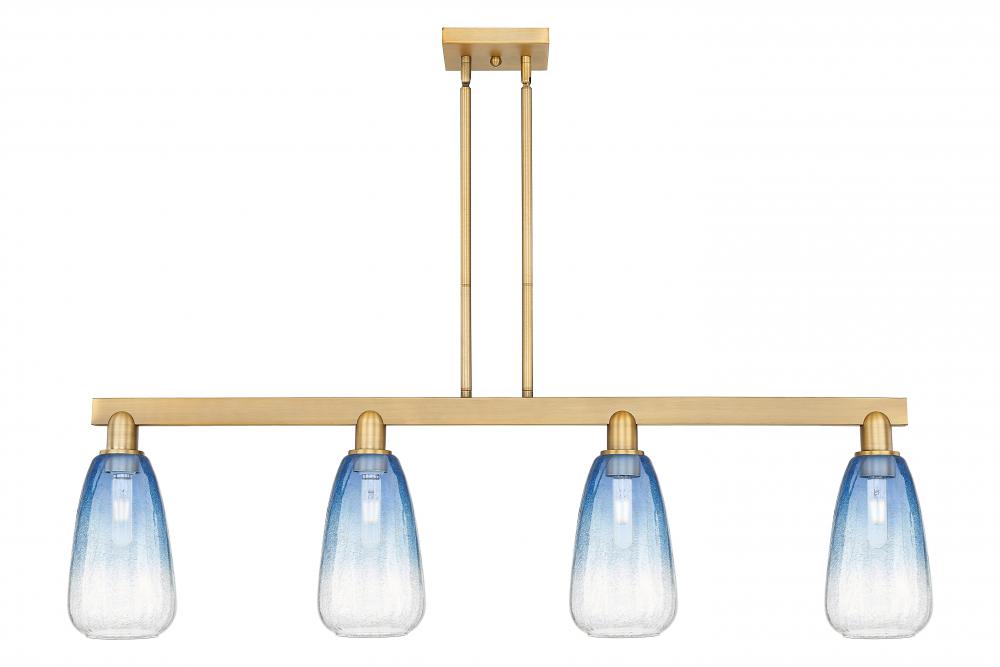 Brookhaven Almond - 4 Light - 48 inch - Brushed Brass - Cord hung - Island Light