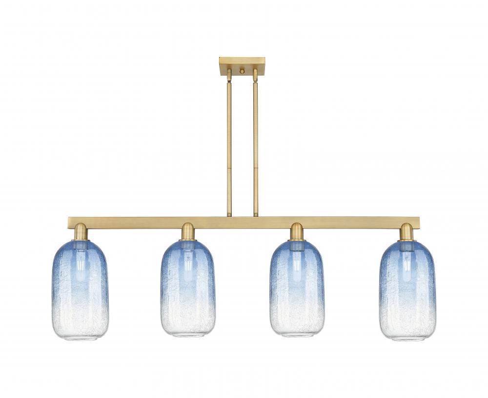 Brookhaven Cloche - 4 Light - 48 inch - Brushed Brass - Cord hung - Island Light