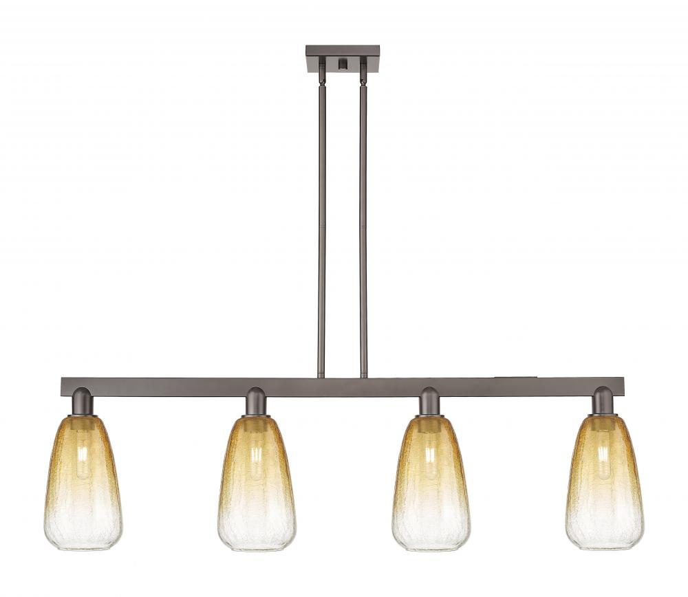 Brookhaven Almond - 4 Light - 48 inch - Oil Rubbed Bronze - Cord hung - Island Light